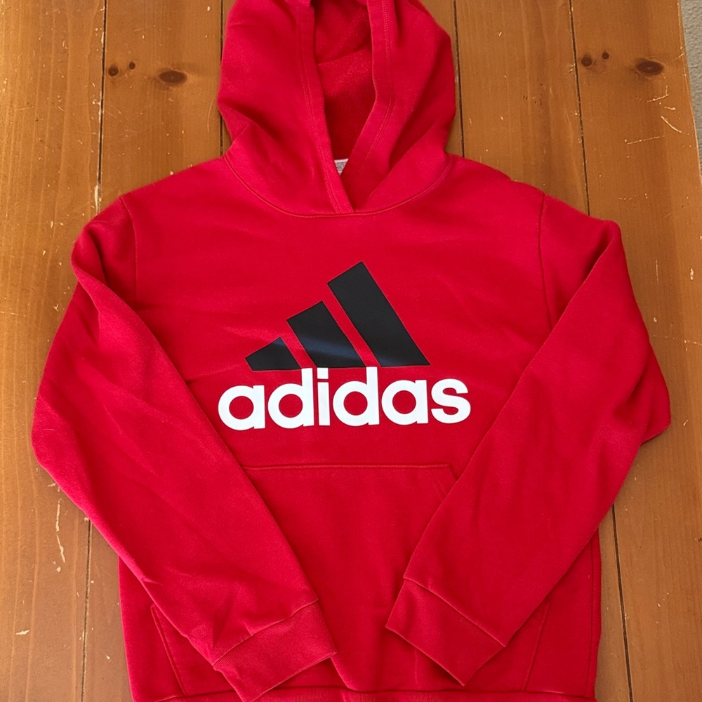 Adidas Red Pullover Hoodie